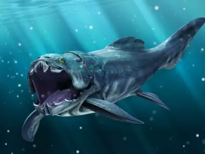Dunkleosteus fish Low-poly 3D model