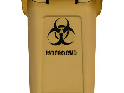 Biohazard Waste Bin Container 3D model