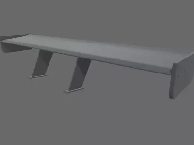 Car Spoiler 023 Low-poly 3D model