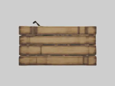 Wooden crate Model Low-poly 3D model