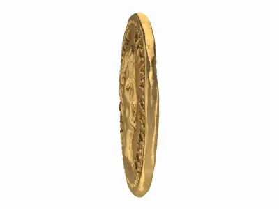 Old Golden Roman coins 3D model