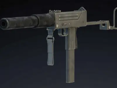 MAC 10 Low Poly Low-poly 3D model purchase