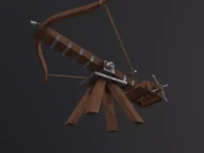 Medieval Ballista 3D Model Low-poly 3D model