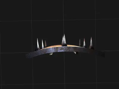 Spike Shield Low-poly 3D model