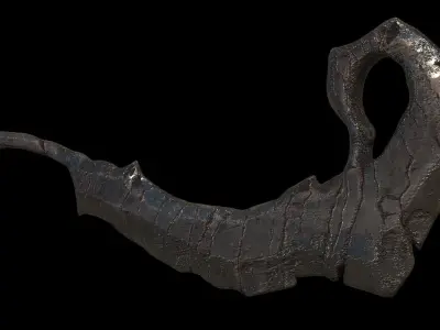 Old Weapon Sword03 Low-poly 3D model