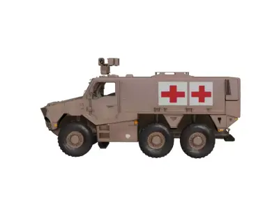 Armored Military Ambulance Tactical Medical Evacuation 02 3D model
