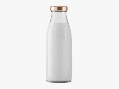 Glass Milk Bottle 3D model