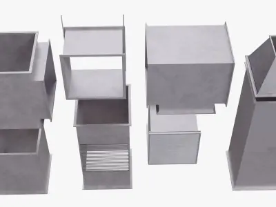 Ventilation Low-poly 3D model