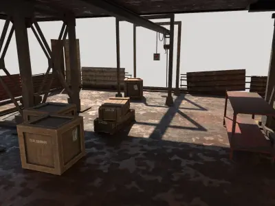Post-Apocalyptic Outpost Tower 2 3D model