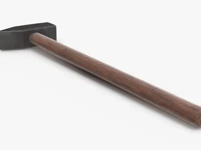 Hammer Low-poly 3D model 35