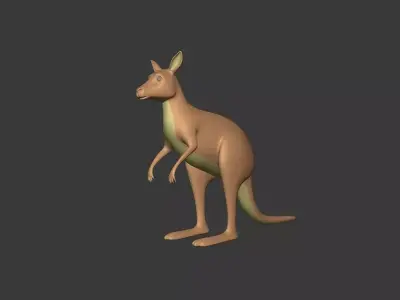 Cartoon kangaroo Free low-poly 3D model
