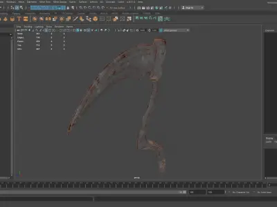 Lowpoly Weapon Scythe Level 3 - Game Ready - Textured PBR Low-poly 3D model