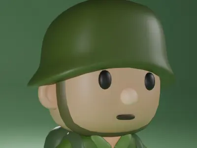 Soldier bob Free low-poly 3D model