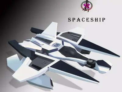 AI World - Spaceship Low-poly 3D model