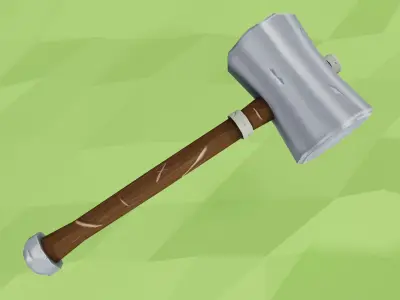 Low Poly Medieval Weapons Pack Low-poly 3D model purchase