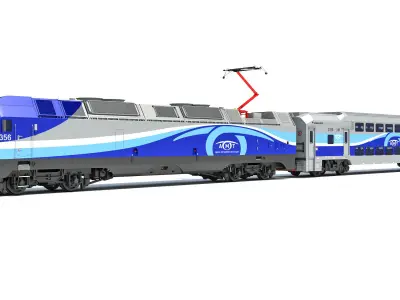 Exo Montreal Passenger Train 3D model