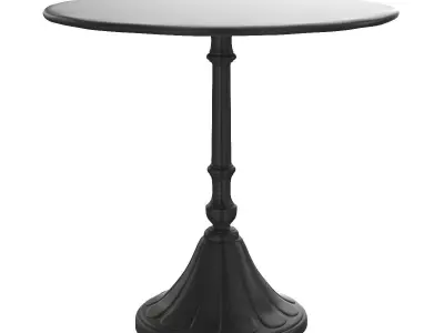 Russel Industrial Loft Iron Round Pedestal Dining Bistro Table 3D model