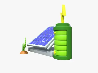 Solar Panel 3D model get