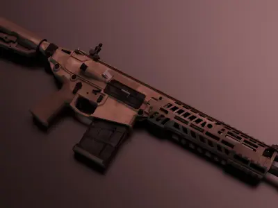 XM7 SIG MCX Spear and AK12BR BUNDLE Low-poly 3D model