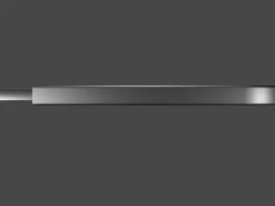 Simple USB Flash - Metallic Body Low-poly 3D model