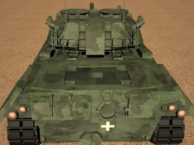 Leopard 1 army tank 3D model