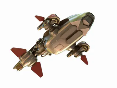 Small Spaceship   Low-poly 3D model