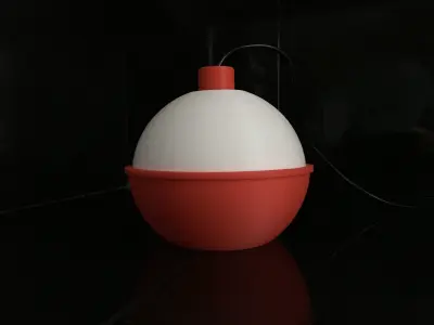 LINE AND BOBBER LAMP Free 3D print model