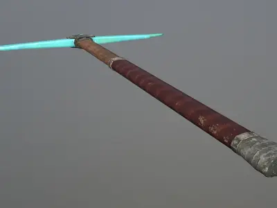 Pickaxe - Diamond Low-poly 3D model
