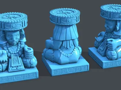 Statue Aztec Huehueteotl God of fire HP 3D print model purchase