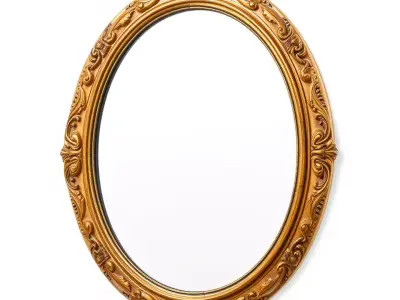 Ornate Gold Mirror model pack Low-poly 3D model