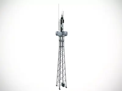 Cell Tower Low-poly 3D model