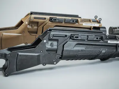 grenade launcher FN 40 GL Low-poly 3D model