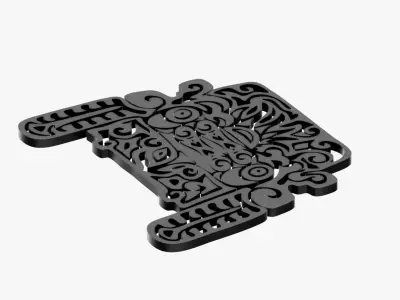 Intricate Mayan Ornamental Wall Art 3D print model