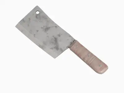 Meat Cleaver C 02 Low-poly 3D model