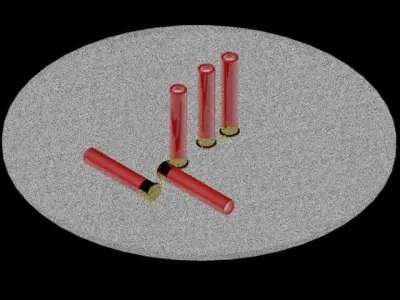 4-10 Shotgun pistol shell Free 3D model
