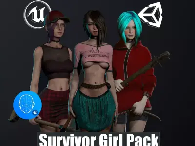 Survivor Girl Collection  3D Model Pack