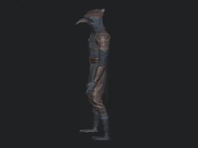 Raven - Modular Character Low-poly 3D model