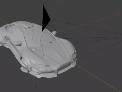 Low Poly SciFi Car 3D Model 3D model