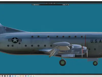 C-124 cargo Free 3D model