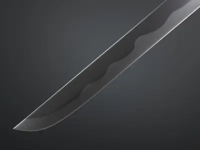 Shirasaya katana blade black edition 3D model
