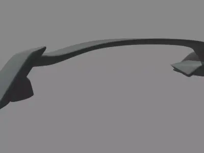 Car Spoiler Honda Civic Type R 2020 Low-poly 3D model