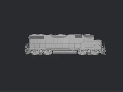 EMD GP38-2 Low-poly 3D model
