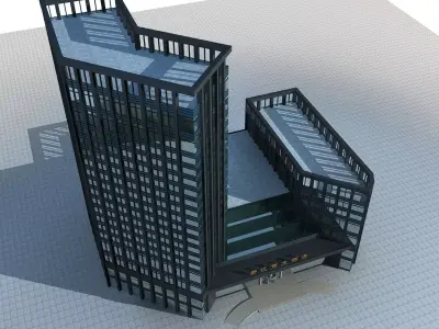 Hotel Building 3D model 89