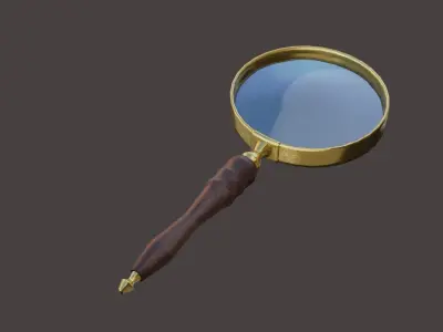 Magnifying Glass 3D Model  Low-poly 3D model