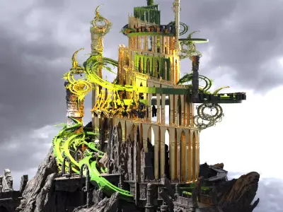 Neverland castle halls 3D model
