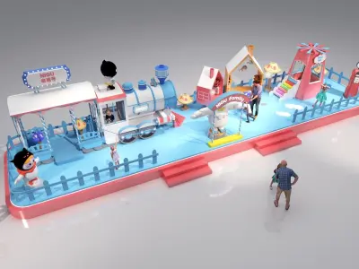 mall atrium booth 3D model