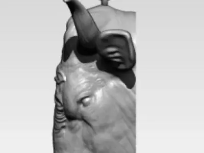 Bull head pendant 3D print model