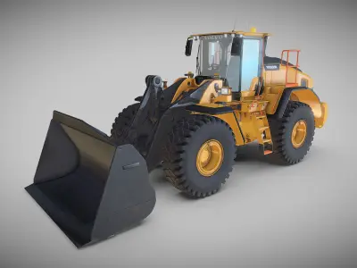 Excavator L220H Low-poly 3D model