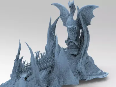 Asgardian serpent Mountain 3  3D model