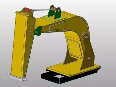 Hand Exavator Model 3D model